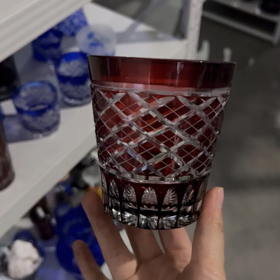 水晶玻璃高脚款微瑕一个