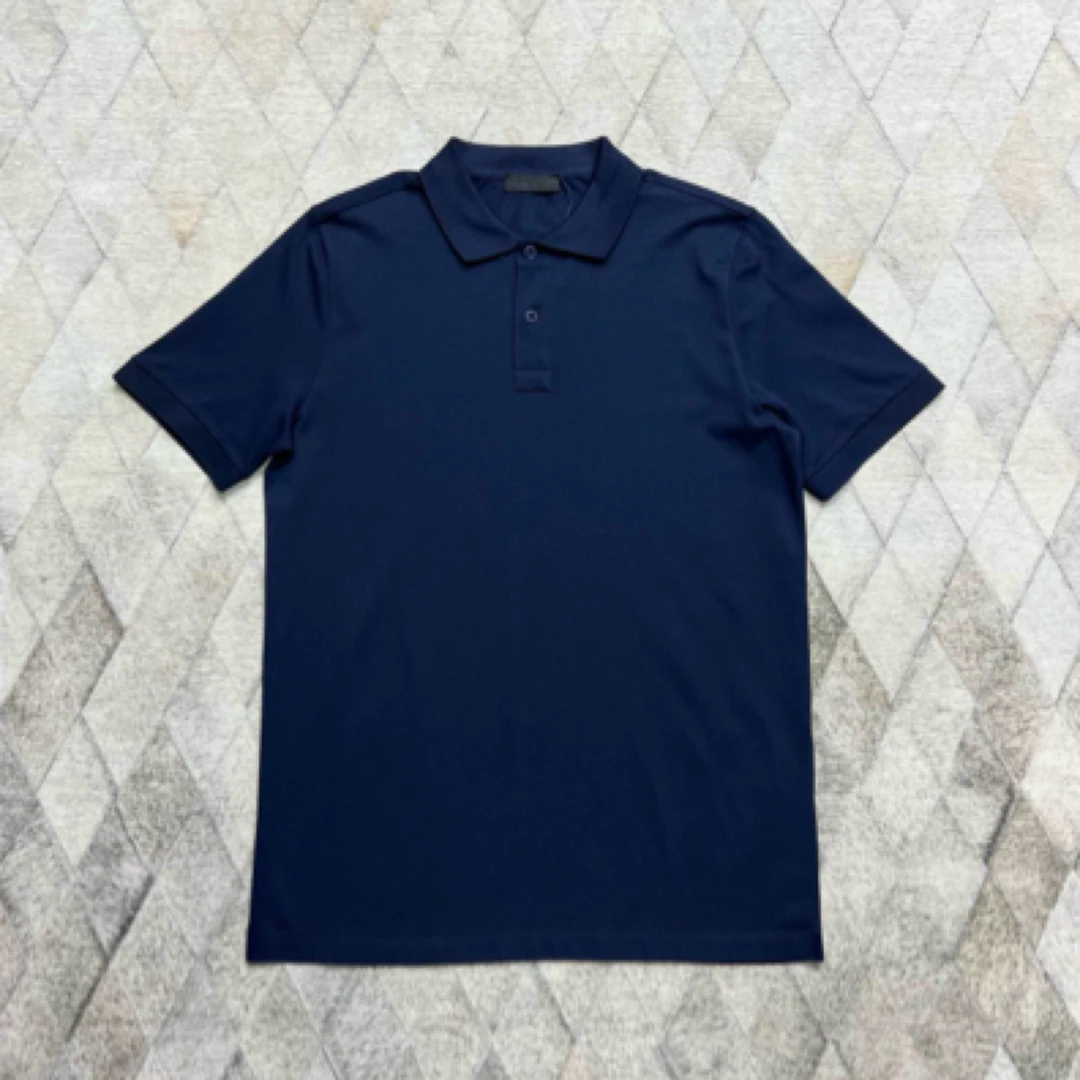 全新未使用 Prada/普拉达 125025 深蓝色经典POLO衫