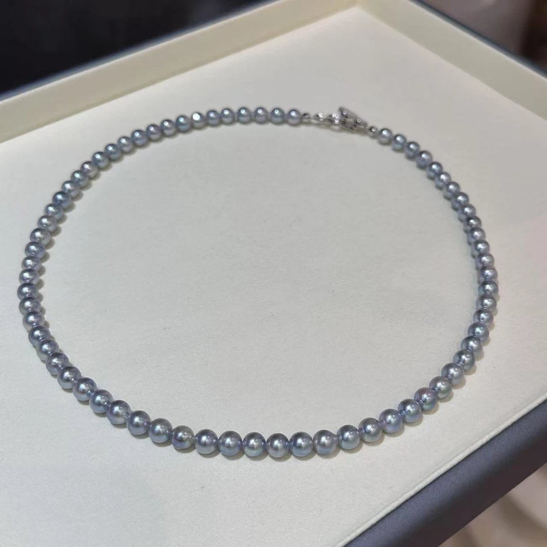 【罗伊伊珍珠】S925银真多麻珠项链5-6mm