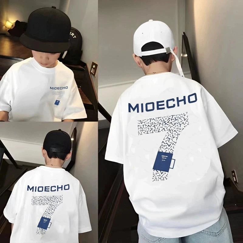 【实体品质】纯棉童装男童t恤短袖夏装儿童中大童男孩上衣宽松半袖