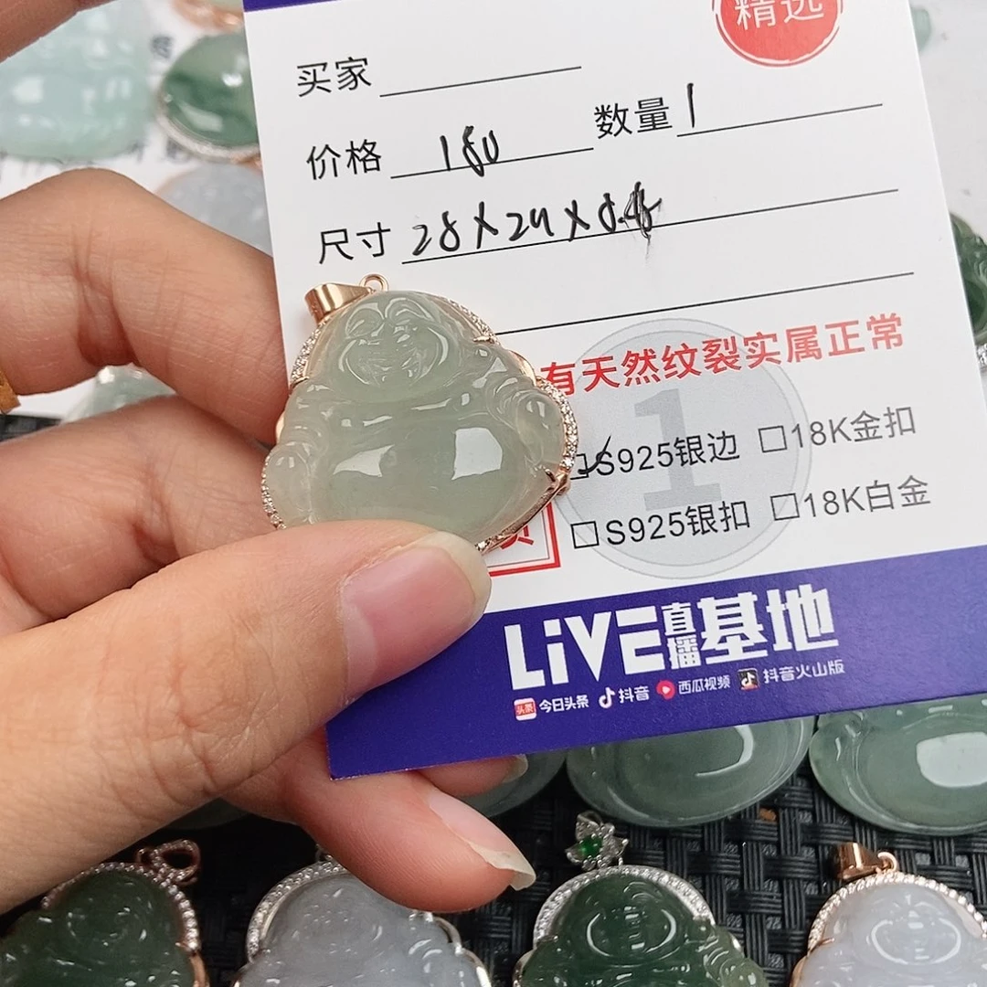 翡翠银S925镶嵌颈饰