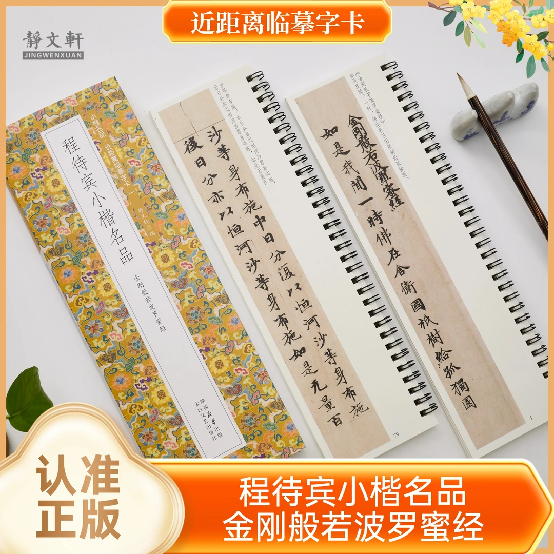 程待宾小楷金刚jing全二册 静文轩小楷名品·近距离临摹字卡