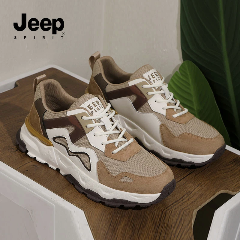 JEEPSPIRIT吉普男鞋夏新款爆款休闲时尚百搭网面鞋潮流透气跑步鞋