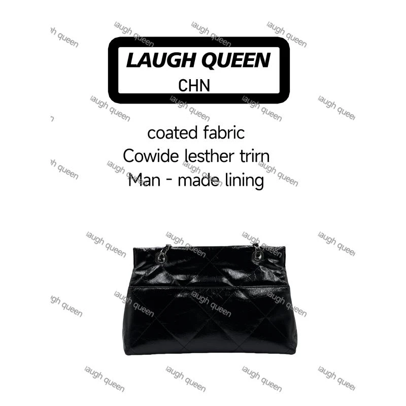 Laugh Queen手工打造真皮女士包10788折叠 黑红棕 油蜡双字母 复