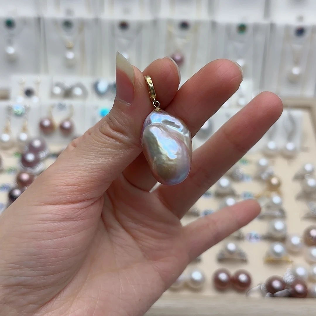 淡水珍珠颈饰银S925镶嵌