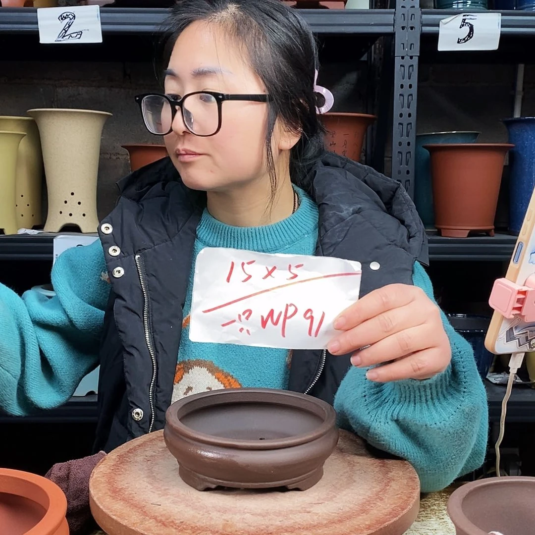 紫砂一只花盆货号WP91