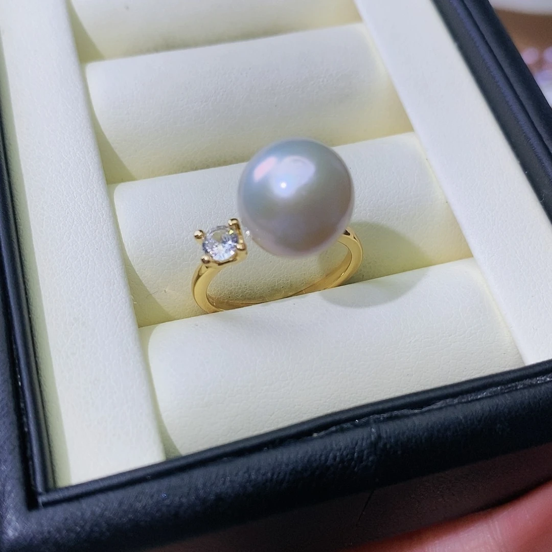 淡水珍珠戒指合金