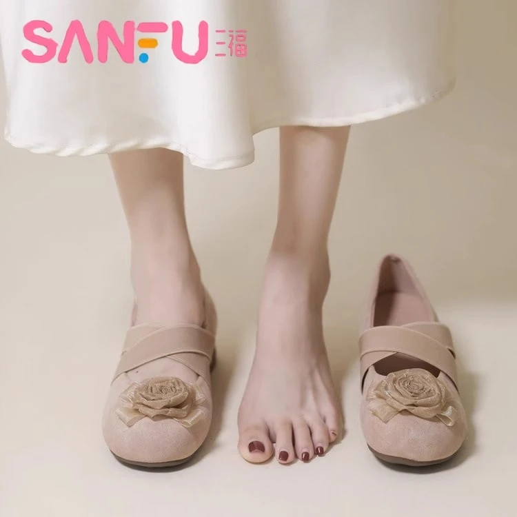 SANFU/三福内增高4cm温柔风厚底单鞋女2025夏季新款复古玛丽珍鞋
