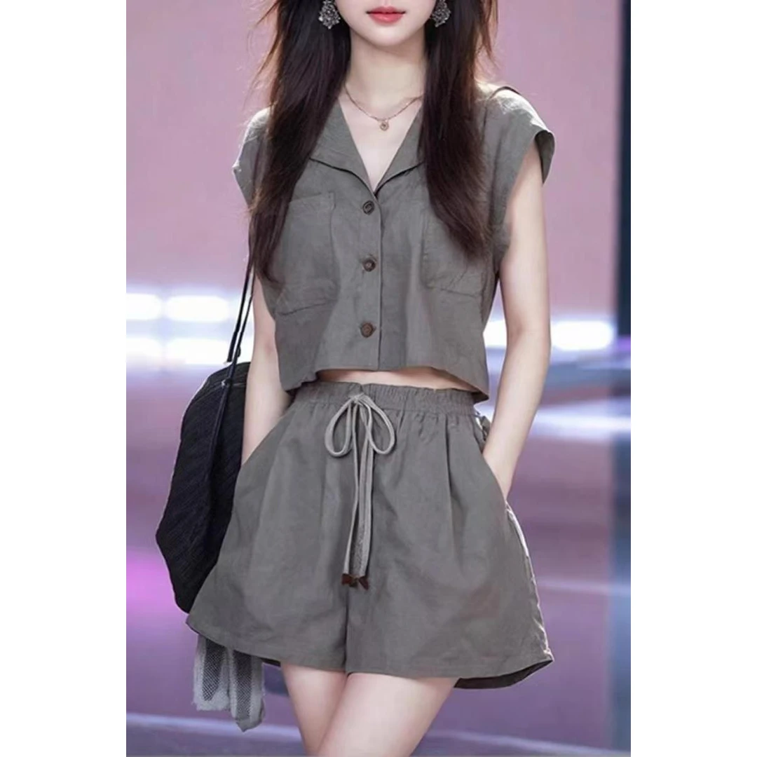 夏装搭配两件套夏季2025新款轻熟时尚短裤套装短裤套装一整套