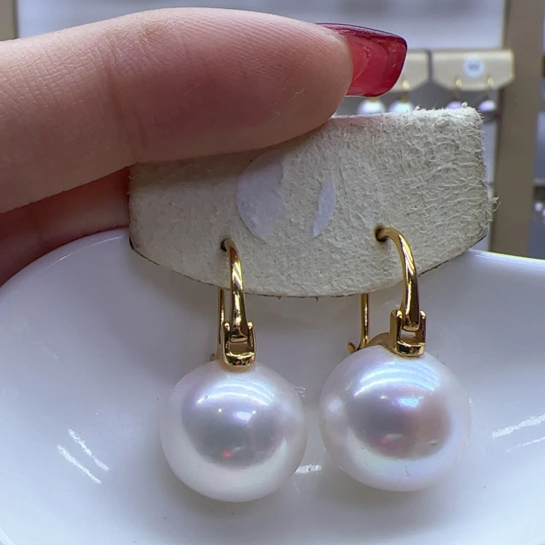 淡水珍珠耳饰银S925镶嵌