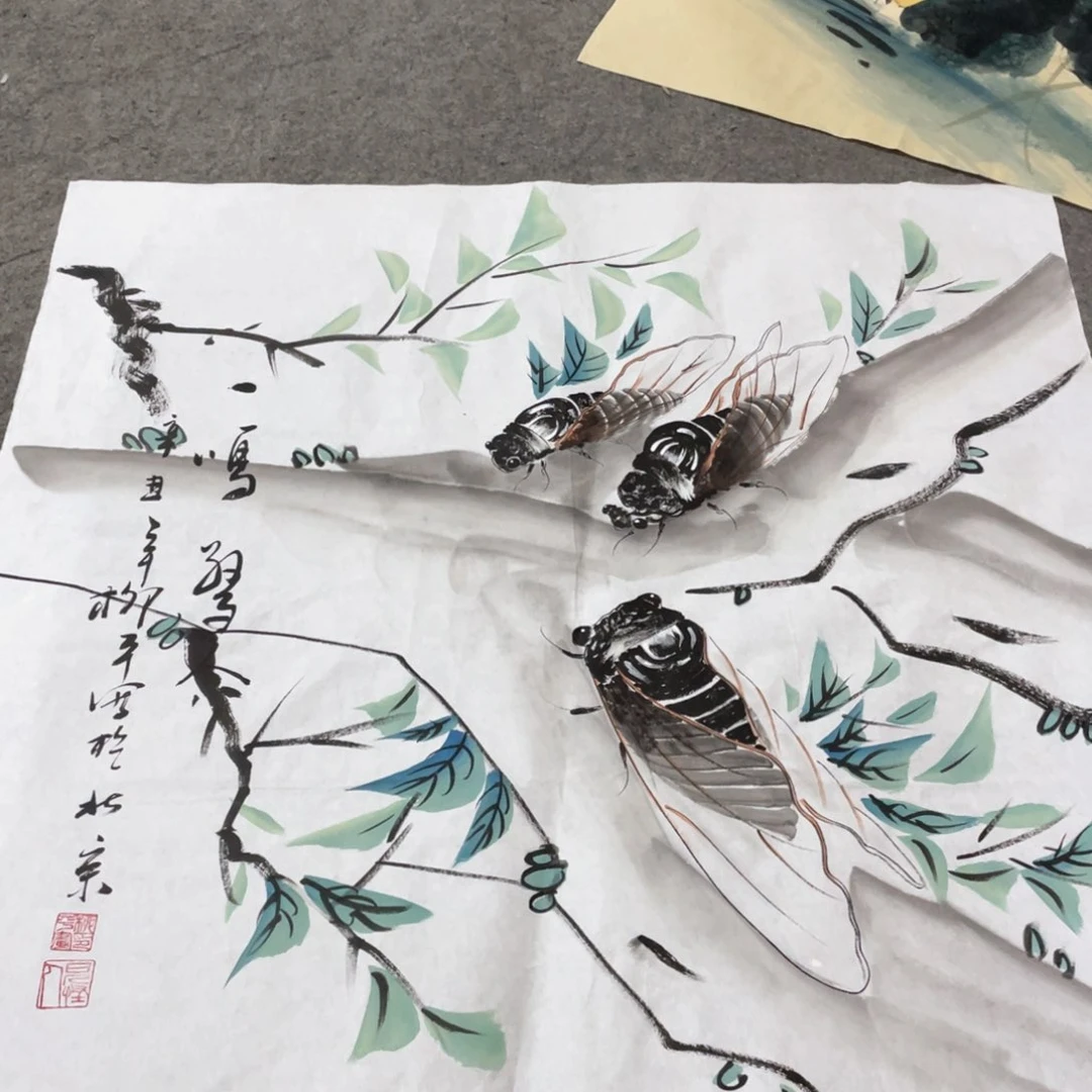 国画国画作品画心一张