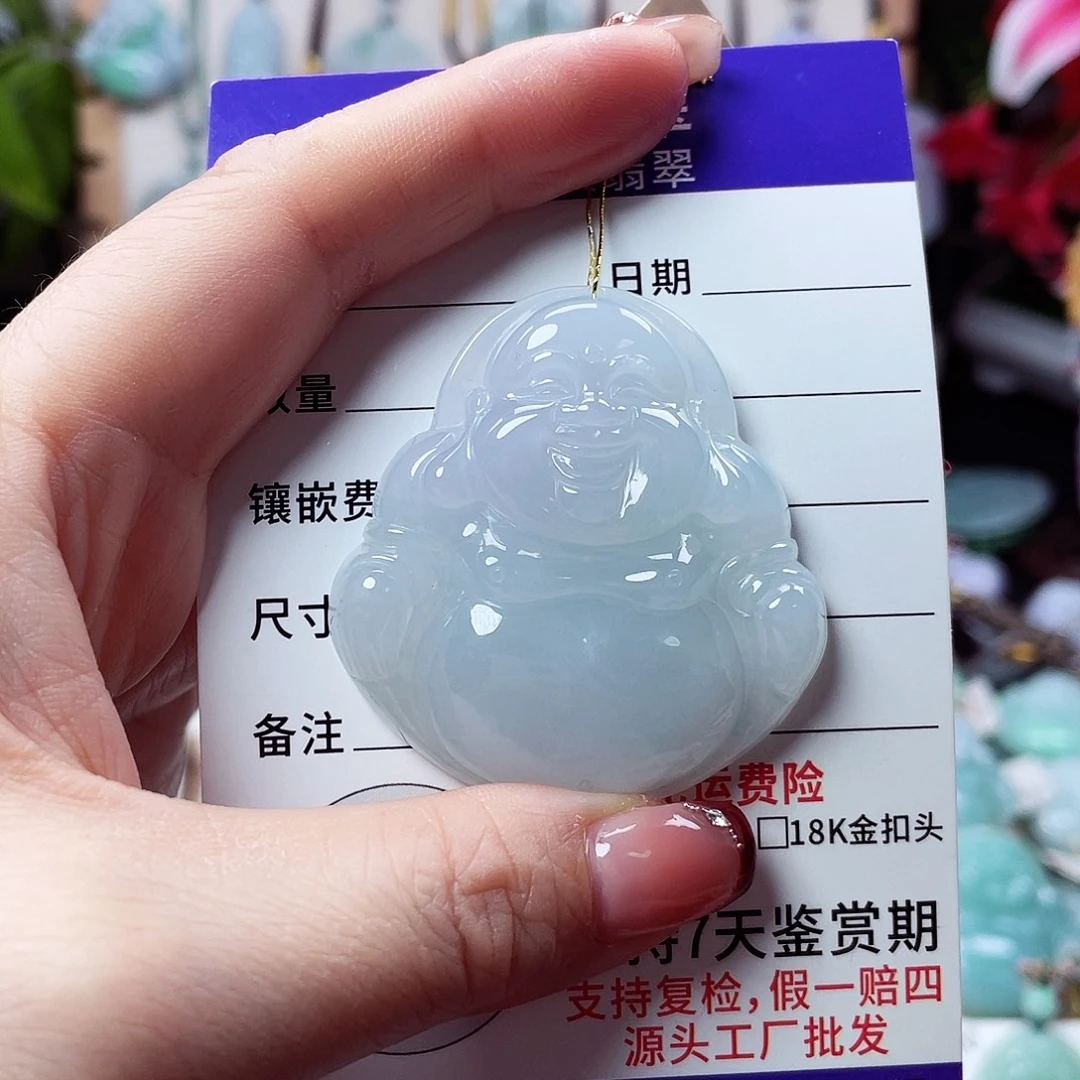 翡翠未镶嵌颈饰佛公28