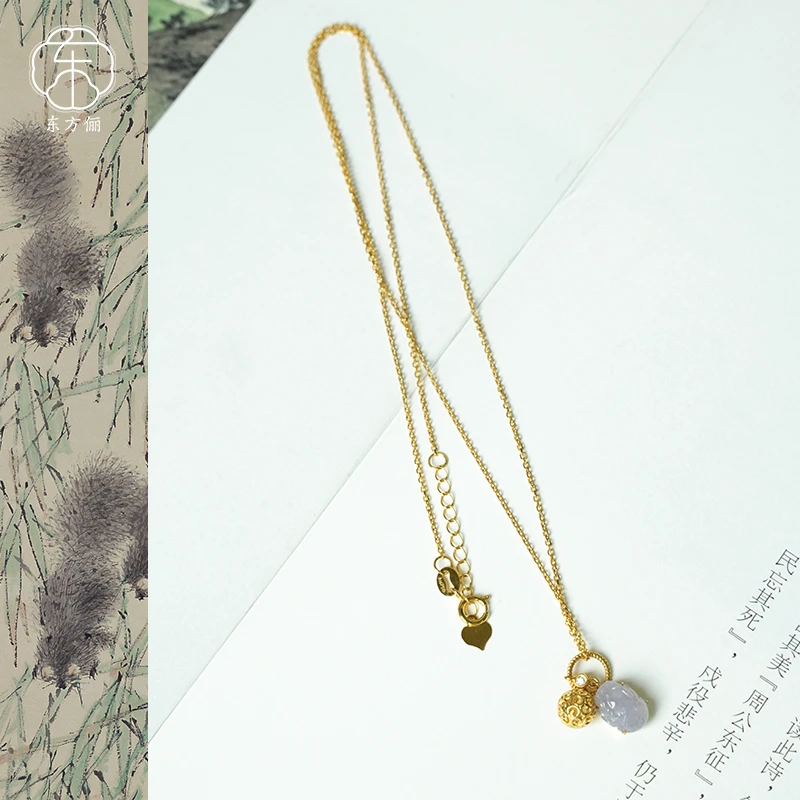 东方俪DOFUNLY【福兽】翡翠18K金貔貅项链古风复古百搭FCXL空谷