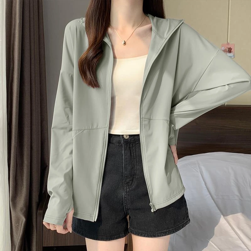 防晒衣女款新款冰丝防紫外线夏季正肩防晒服薄款运动开衫外套休闲