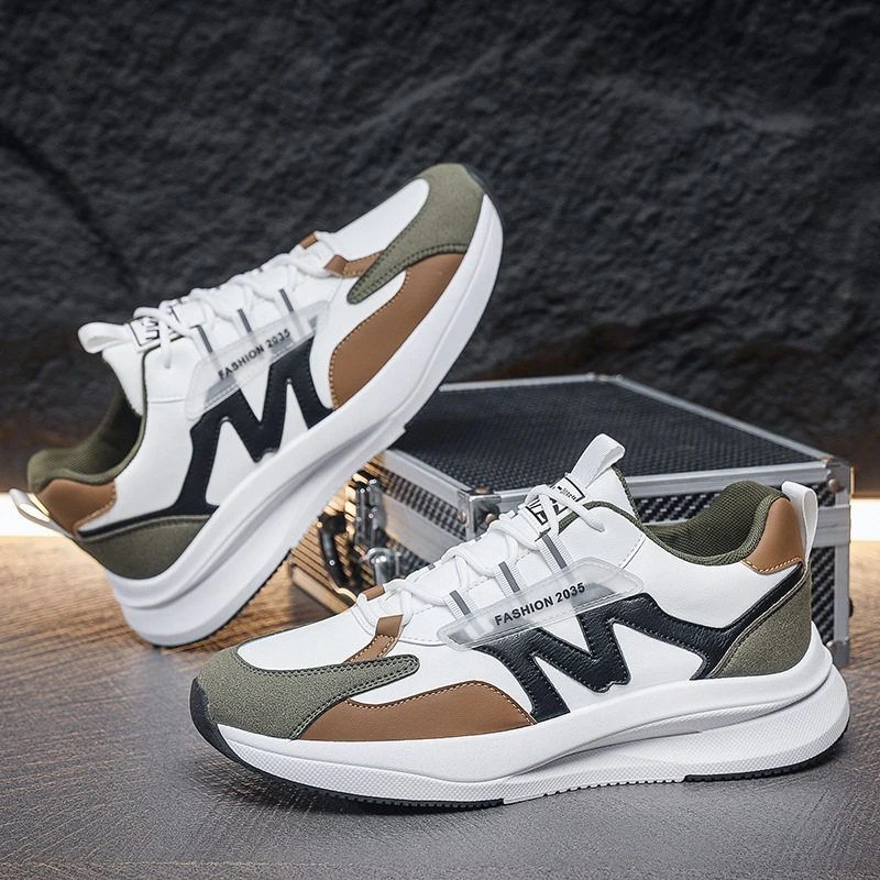 弹簧鞋轮胎鞋透气新款男鞋网面休闲鞋薄款老爹鞋夏季潮鞋百搭运动