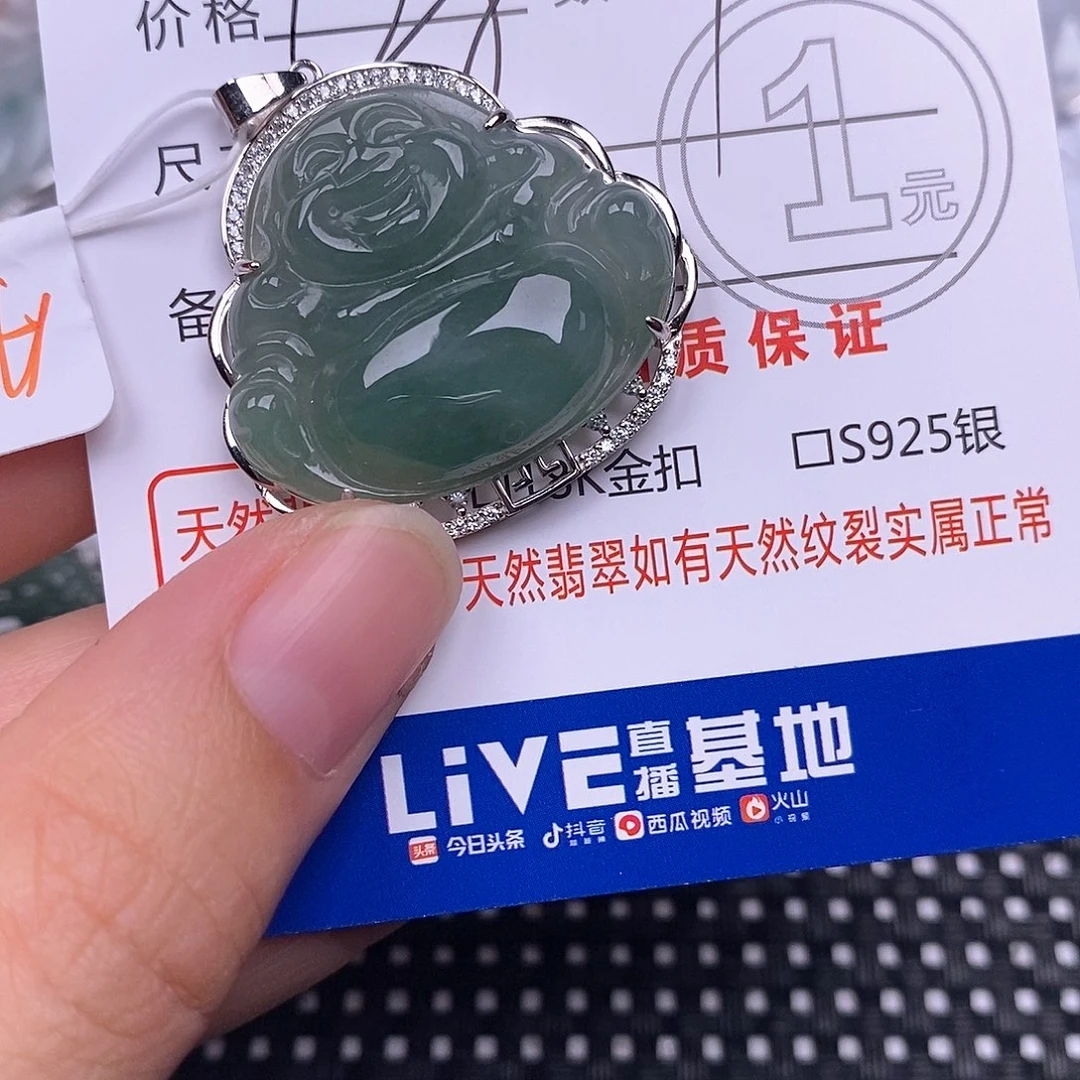 翡翠银S925镶嵌颈饰
