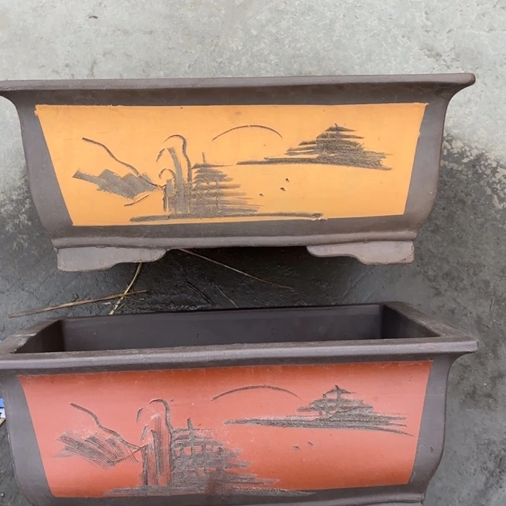 花盆紫砂100-3。  微瑕。