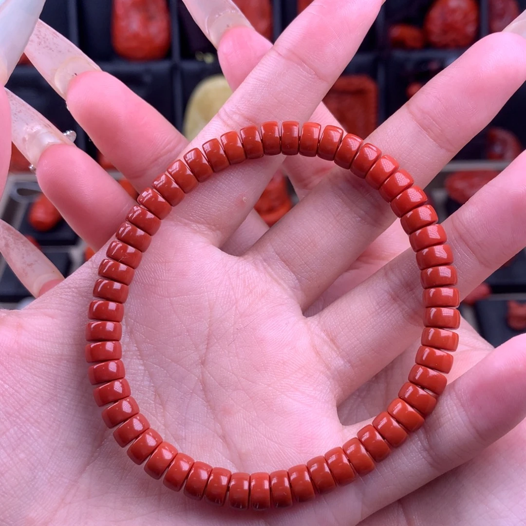 南红玛瑙药片单圈6+未镶嵌