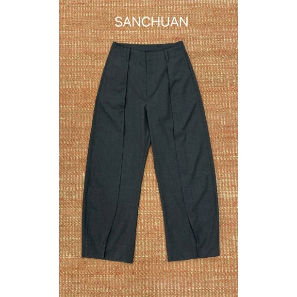 【SANCHUAN】垂感廓形倒褶西裤