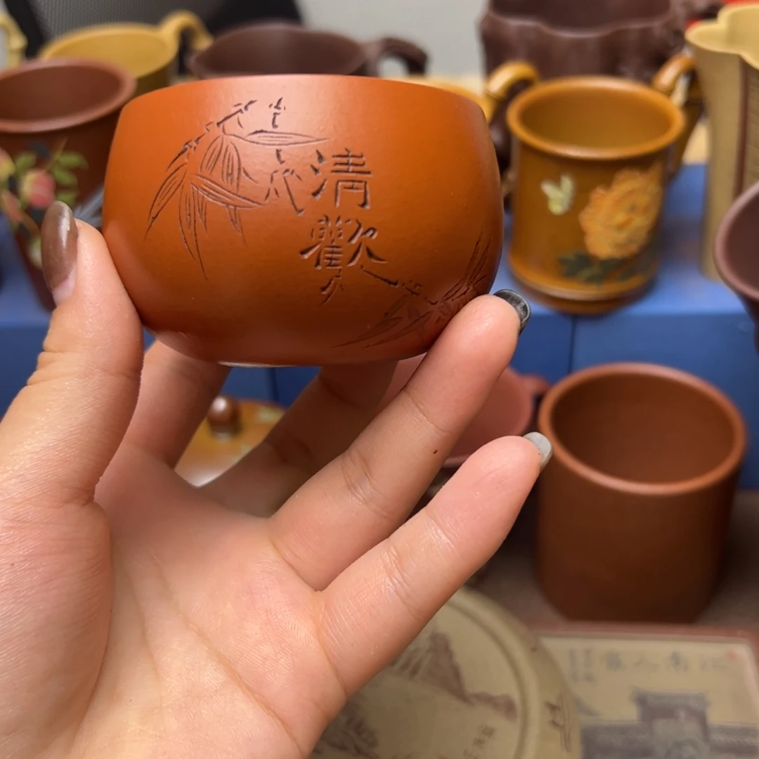 紫砂茶案紫砂主人杯120c c