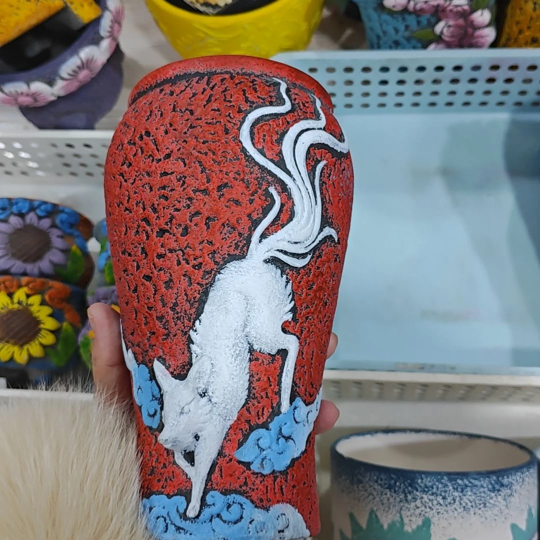 红陶吸水透气的白陶花盆凑满12发货