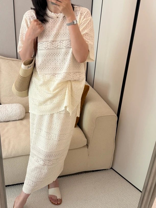 Judy's夏季肌理感休闲宽松气质显瘦套装