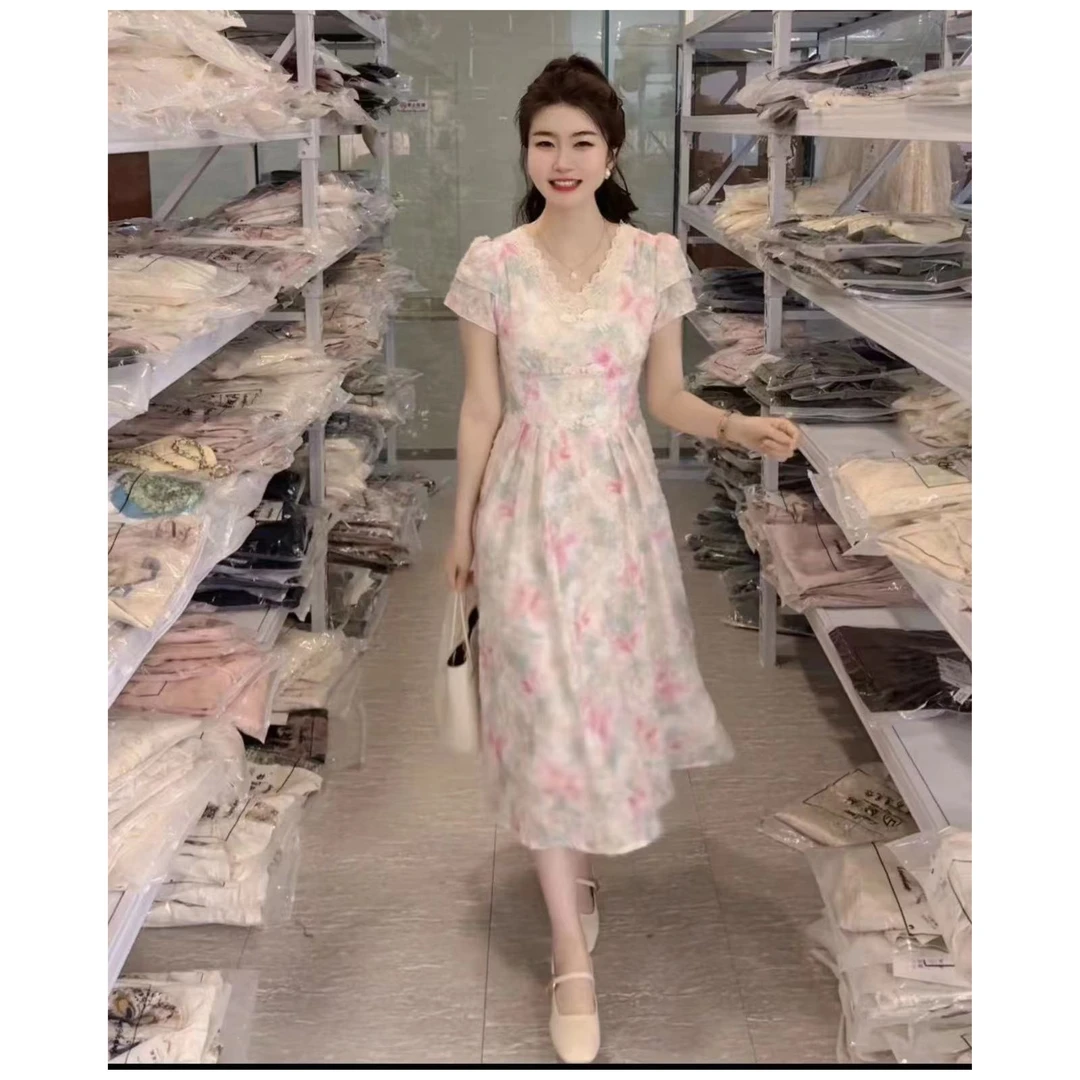 『 绚丽花坊 S』百搭休闲舒适简约潮流连衣裙汉服4619