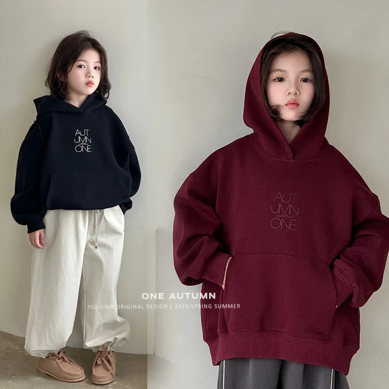 现货「壹秋.ONE AUTUMN」【无敌】连帽字母卫衣女童春外套【CA51301】