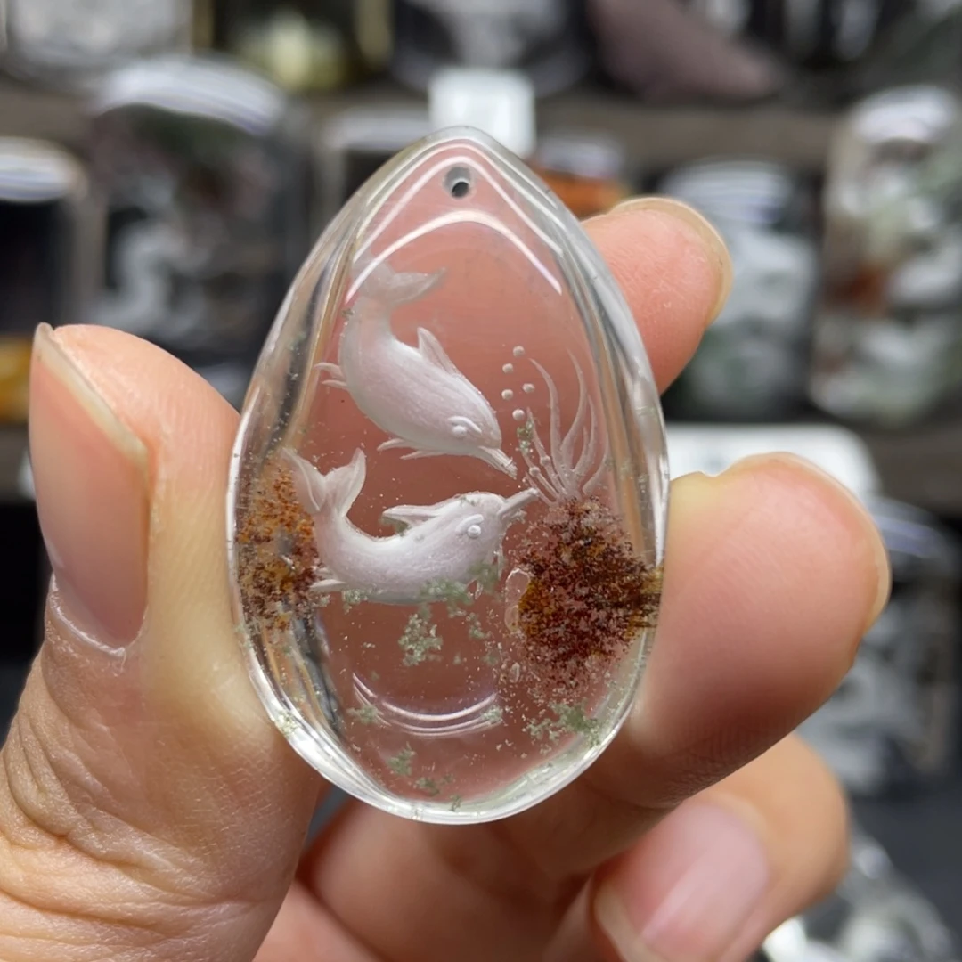 颈饰未镶嵌水晶海豚