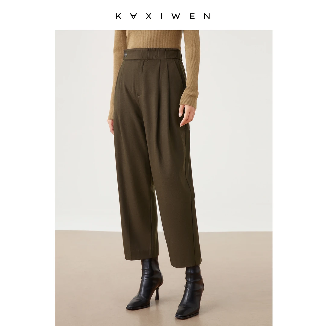 【达人专享】时尚通勤百搭锥形裤复古休闲裤X10AKE8649