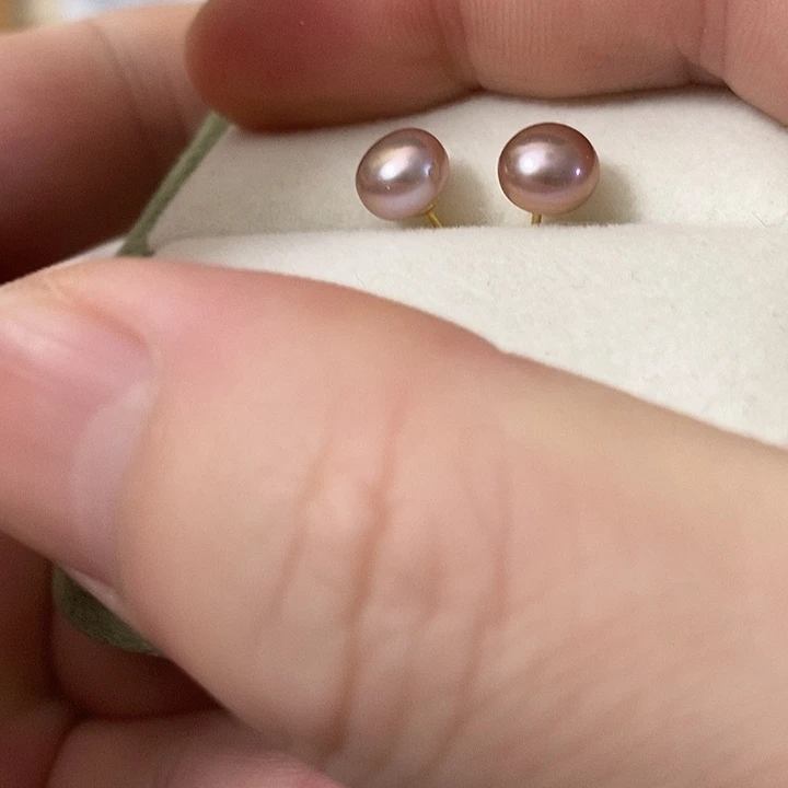 淡水珍珠耳饰银S925镶嵌