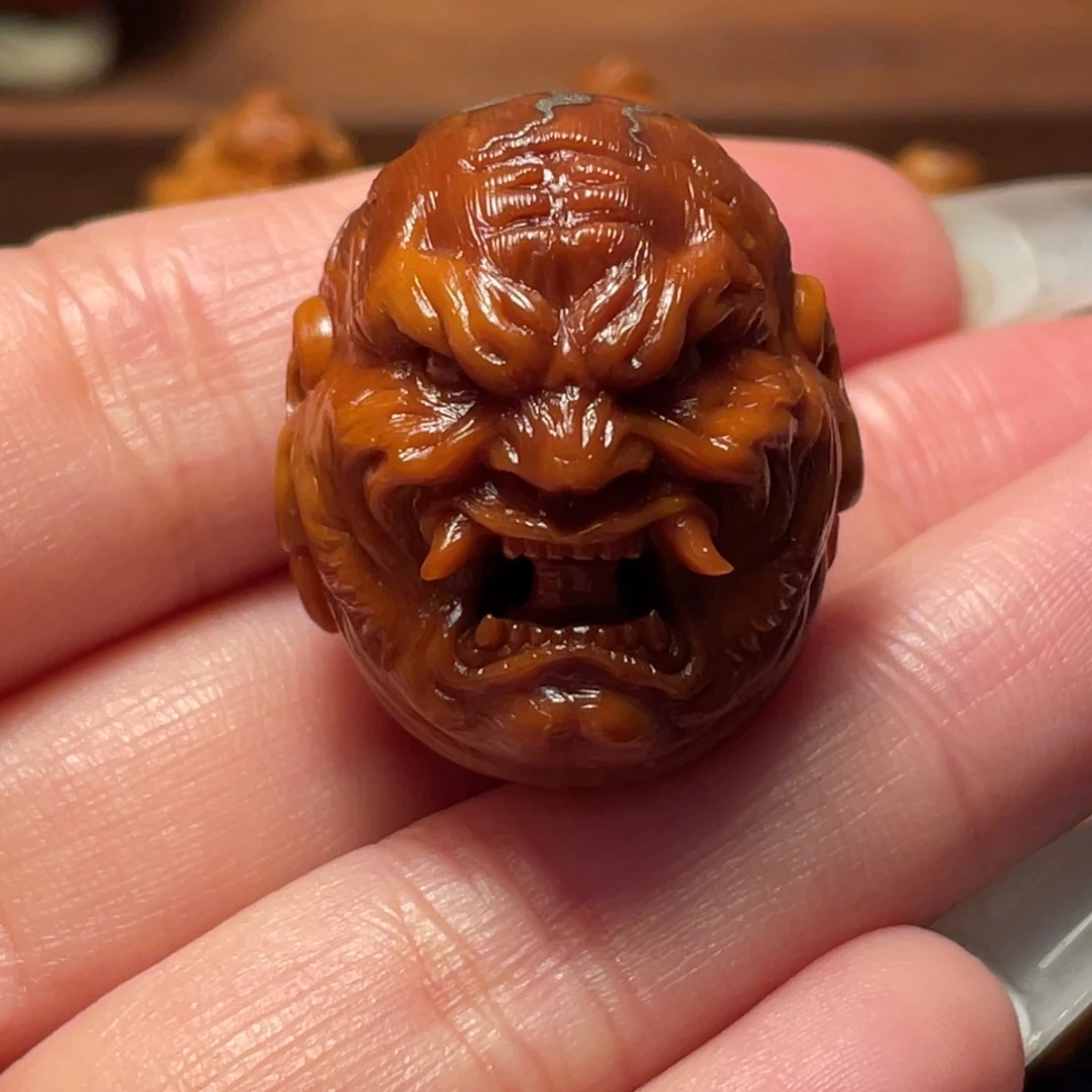 橄榄核手串/手链山鬼本工轻微包浆2.4虎恶僧