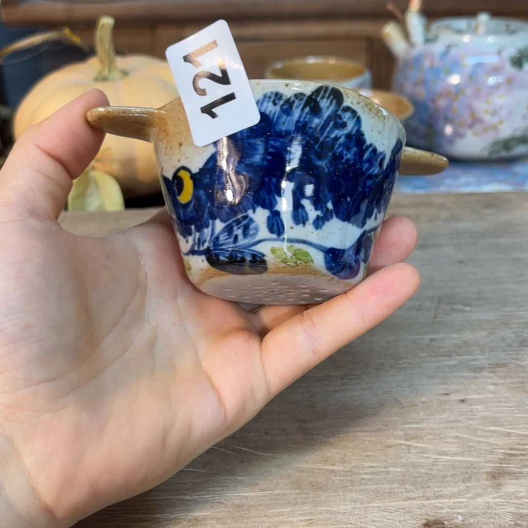 壶素浅陶瓷手工手绘