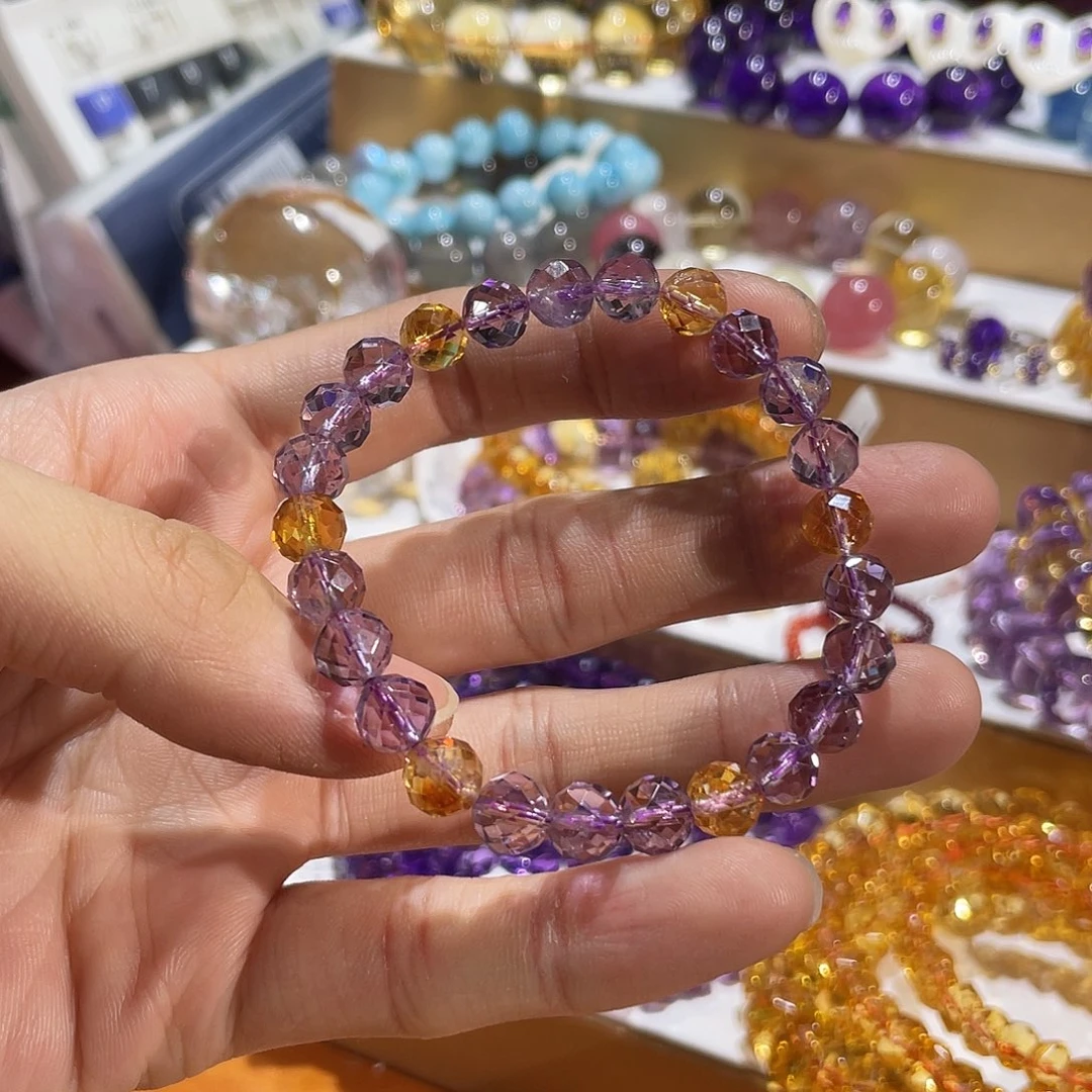 水晶手链未镶嵌紫黄水晶
