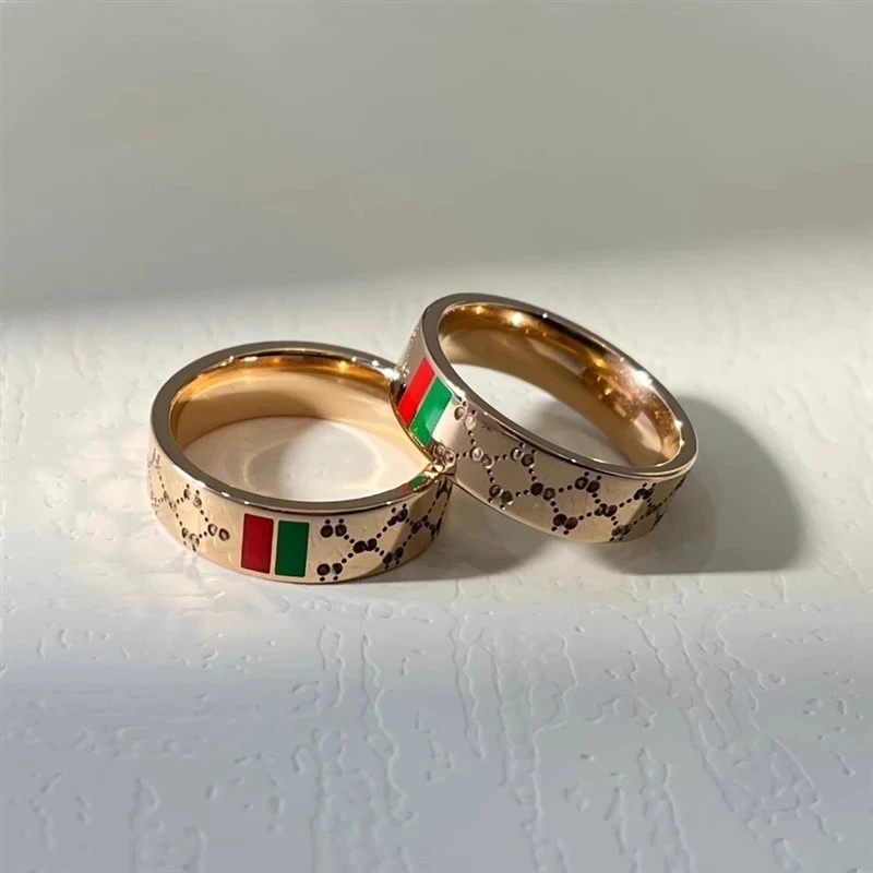 钛钢戒指 驴家同款戒指欧美大牌时尚轻奢感男女情侣对戒窄不掉色