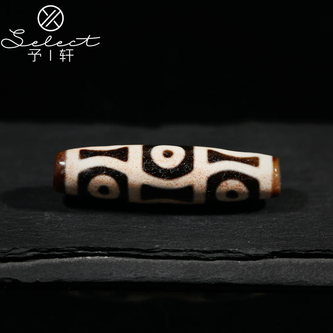 予轩出品；精品行运任晓攀老超顶料爆砂十轮六眼50.9*13mm天珠吊坠