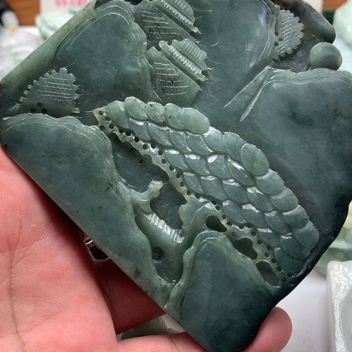 颈饰未镶嵌翡翠保真天然a货翡翠