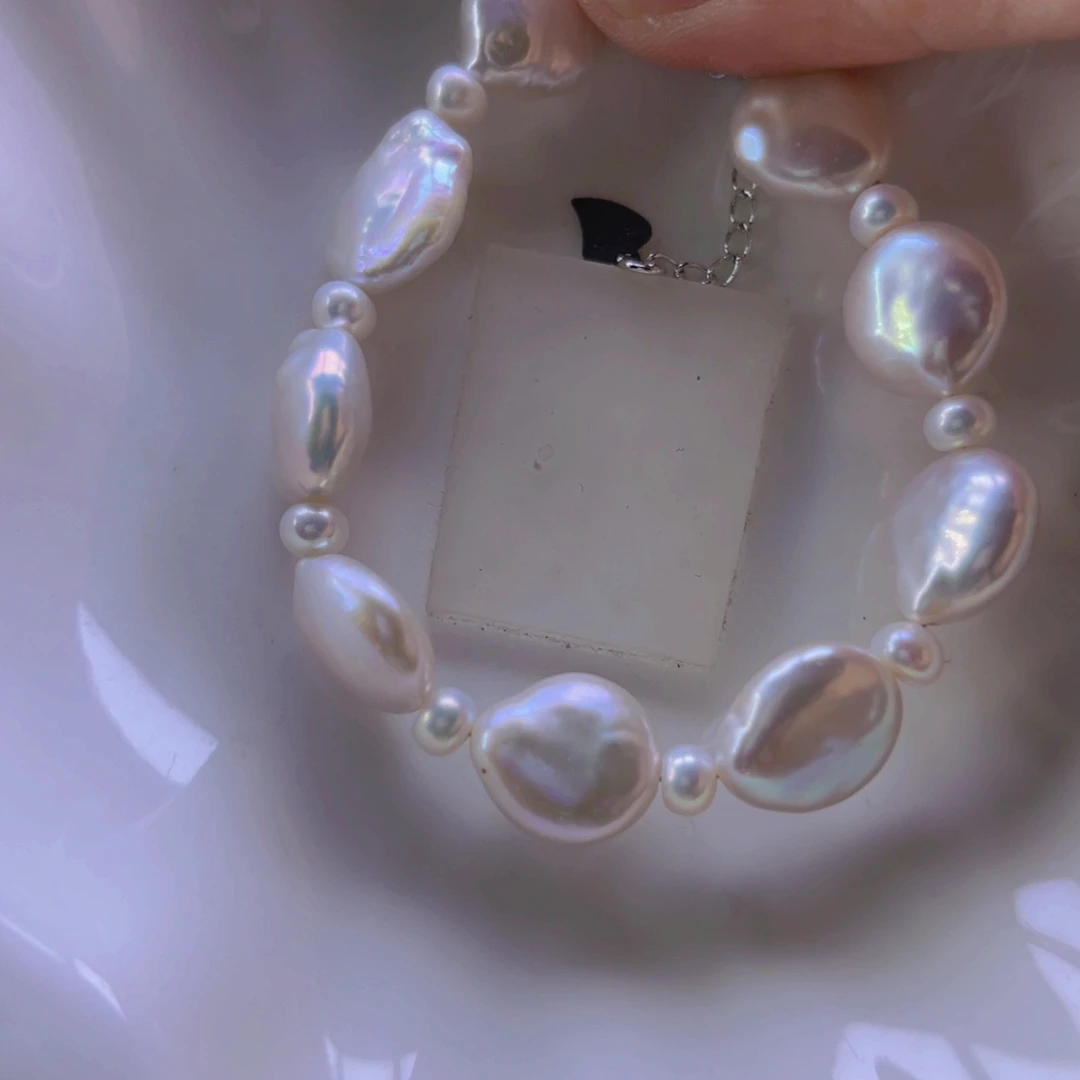 淡水珍珠手绳合金