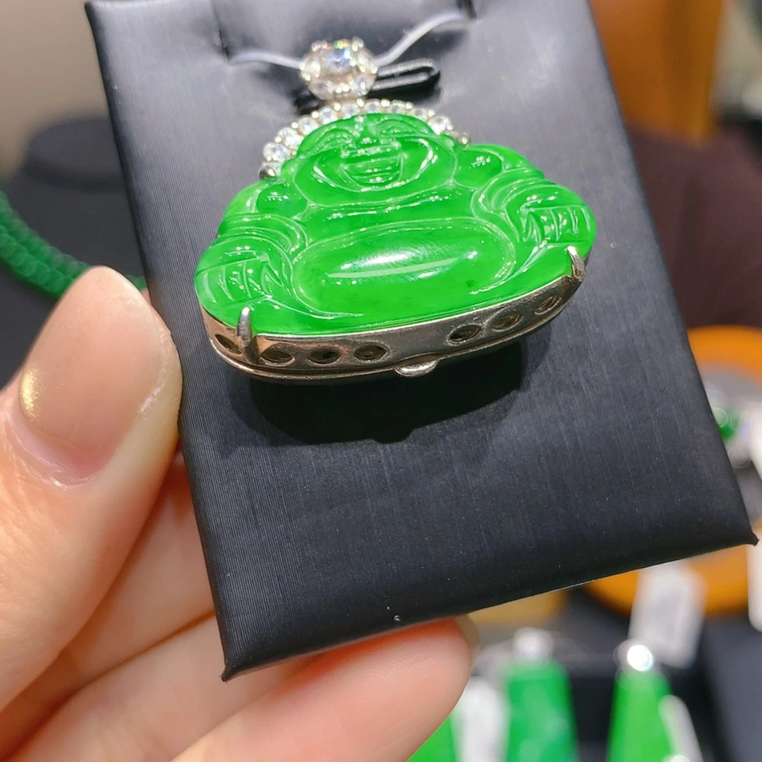 【闪购商品】颈饰银S925镶嵌翡翠6柒姐