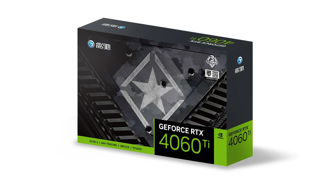 影驰RTX4060ti大将 8G双风扇吃鸡游戏视频渲染电竞高端游戏显卡