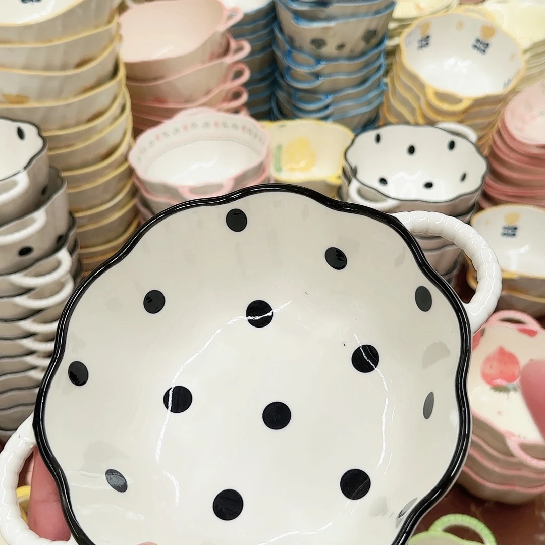 黑波点8寸汤碗20厘米