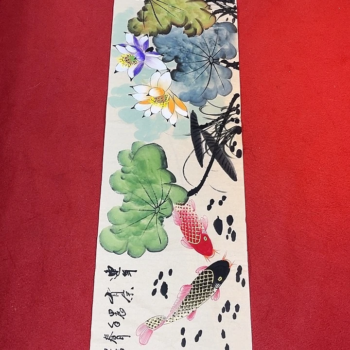 国画手绘的画小姐姐真