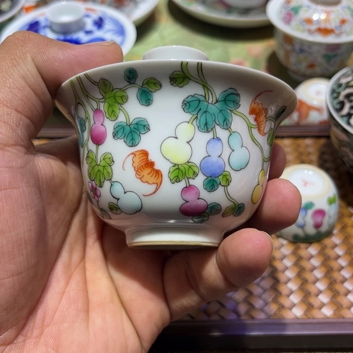 纯手绘精品盖碗杯