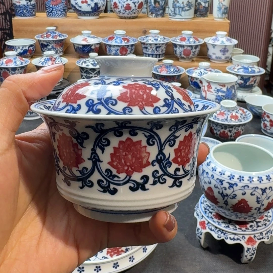 没***睡缠枝莲盖碗盖碗盖碗