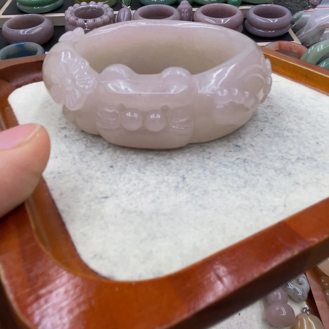 石英岩玉圈口55未镶嵌