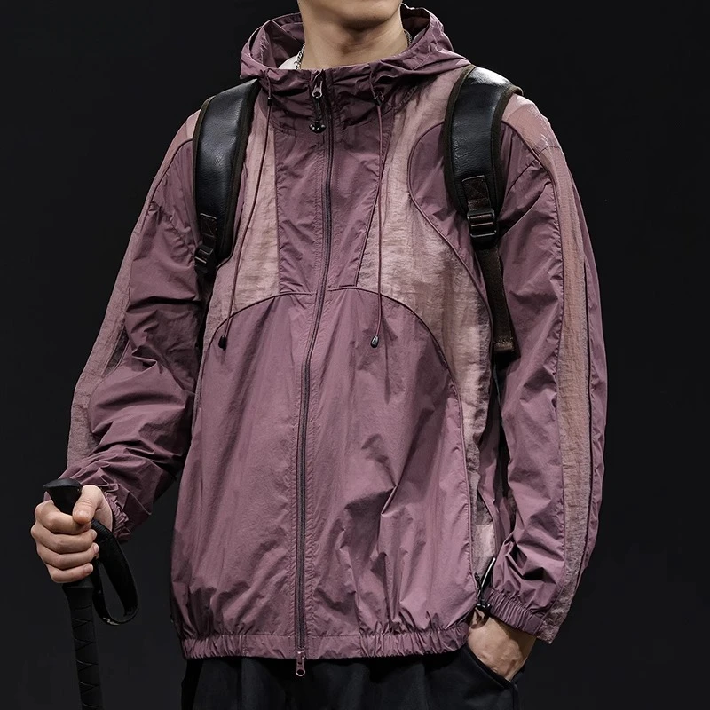 新款透气冰感轻薄防晒衣男2025夏季速干冰丝户外钓鱼三防衣服