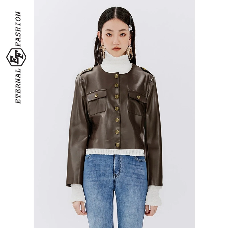 【达人专属】EF皮衣外套E1243W0025