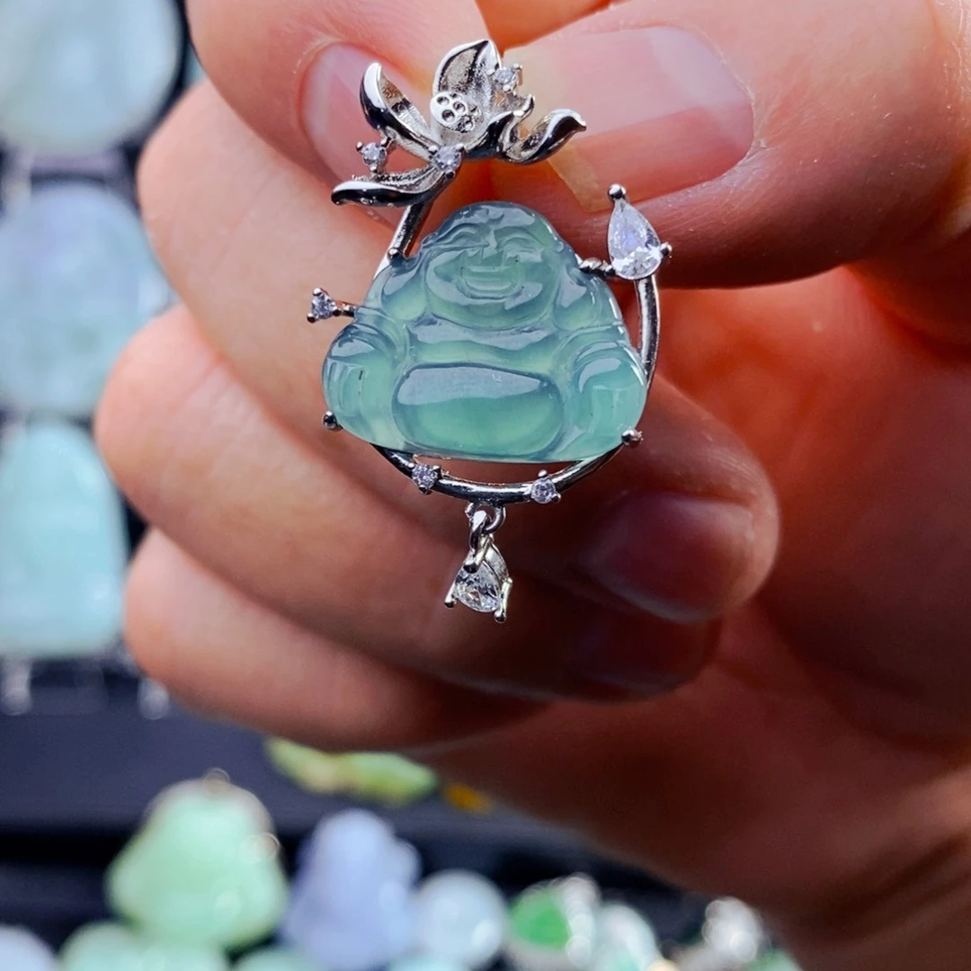 翡翠未镶嵌颈饰天然翡翠吊坠