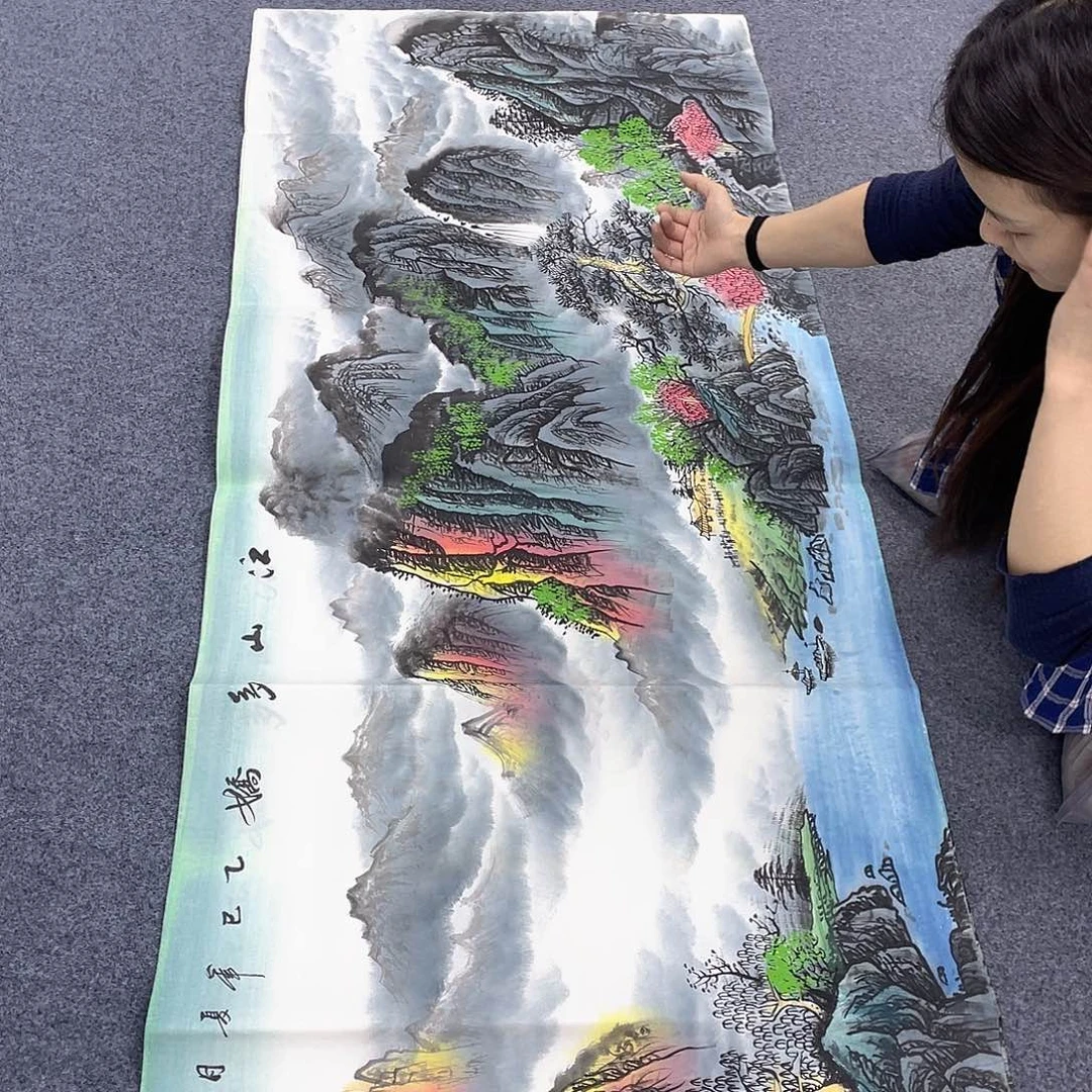 国画作品小姐姐放漏…