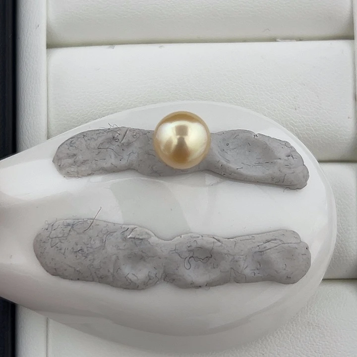 定制海水珍珠未镶嵌裸珠8.9 可戒指 款后无暇 不退换